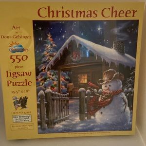 Christmas Cheer 550 pc Jigsaw Puzzle by Dona Gelsinger 15.5" x 18"